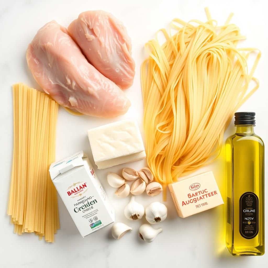 Easy Chicken Alfredo Recipe (4 Steps to Creamy Perfection) 3 Chicken Alfredo recipe Ingredients